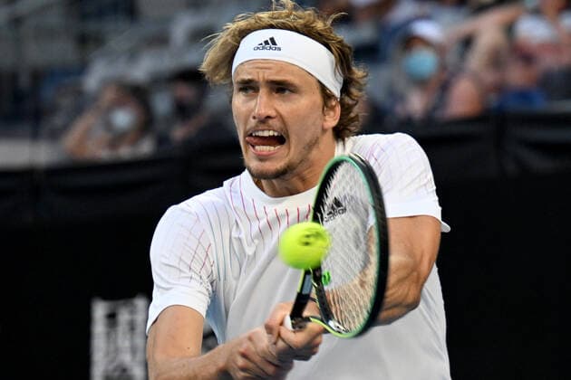 Sport Bilder des Tages TENNIS AUSTRALIAN OPEN, Alexander Zverev of Germany during his third round Men?s singles match against Radu Albot of Moldova on Day 5 of the Australian Open, at Melbourne Park, in Melbourne, Friday, January 21, 2022. ( NO ARCHIVING, EDITORIAL USE ONLY, NO USE IN BOOKS WITHOUT CONSENT MELBOURNE VIC AUSTRALIA  Copyright: xDEANxLEWINSx 20220121001615415987