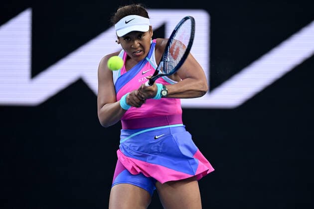 TENNIS AUSTRALIAN OPEN, Naomi Osaka of Japan during her third round Women?s singles match against Amanda Anisimova of the USA on Day 5 of the Australian Open, at Melbourne Park, in Melbourne, Friday, January 21, 2022. ( NO ARCHIVING, EDITORIAL USE ONLY, NO USE IN BOOKS WITHOUT CONSENT MELBOURNE VIC AUSTRALIA  Copyright: xDEANxLEWINSx 20220121001615429338