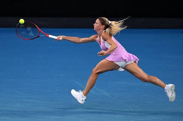 Mandatory Credit: Photo by James Gourley Shutterstock (12765086gj) Camila Giorgi during her third round match Australian Open, Day Five, Tennis, Melbourne Park, Melbourne, Australia - 21 Jan 2022 Australian Open, Day Five, Tennis, Melbourne Park, Melbourne, Australia - 21 Jan 2022 Copyright: xJamesxGourley Shutterstockx 12765086gj
