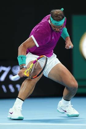 Mandatory Credit: Photo by Ella Ling Shutterstock (12765070dj) Rafael Nadal during his third round match Australian Open, Day Five, Tennis, Melbourne Park, Melbourne, Australia - 21 Jan 2022 Australian Open, Day Five, Tennis, Melbourne Park, Melbourne, Australia - 21 Jan 2022 Copyright: xEllaxLing Shutterstockx 12765070dj