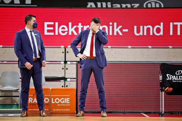 medi bayreuth Basketball Loewen Braunschweig , Basketball, Bundesliga, BBL, Spieltag 18, Spielzeit 2021 2022, 21 01 2022, medi bayreuth Basketball Loewen Braunschweig , Basketball, Bundesliga, BBL, Spieltag 18, Spielzeit 2021 2022, 21 01 2022, Foto EIBNER Thorsten OCHS Bayreuth Copyright: xEibner-Pressefoto ThorstenxOchsx EP_TOS