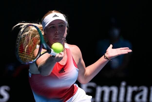 Mandatory Credit: Photo by James Gourley Shutterstock (12765088z) Clara Tauson in third round action Australian Open, Day Six, Tennis, Melbourne Park, Melbourne, Australia - 22 Jan 2022 Australian Open, Day Six, Tennis, Melbourne Park, Melbourne, Australia - 22 Jan 2022 Copyright: xJamesxGourley Shutterstockx 12765088z