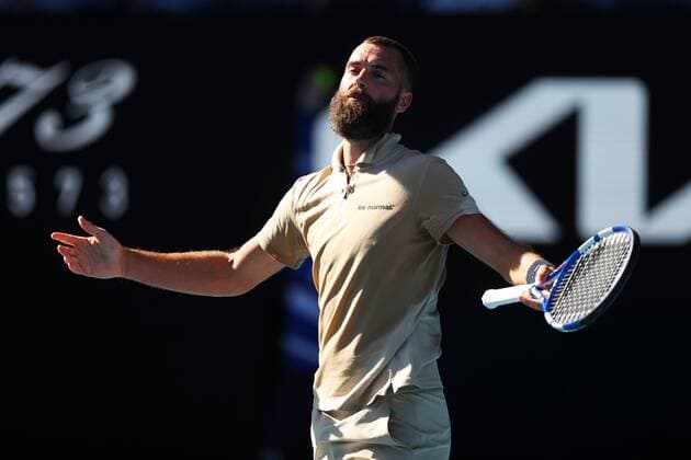 Mandatory Credit: Photo by Ella Ling Shutterstock (12765089by) Benoit Paire during his third round match Australian Open, Day Six, Tennis, Melbourne Park, Melbourne, Australia - 22 Jan 2022 Australian Open, Day Six, Tennis, Melbourne Park, Melbourne, Australia - 22 Jan 2022 Copyright: xEllaxLing Shutterstockx 12765089by