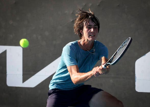 Kilian Feldbausch SUI , Boys Singles BS Tennis Australian Open 2022 Grand Slam Melbourne Park Melbourne Victoria Australia 22 January 2022 Copyright: xJuergenxHasenkopfx