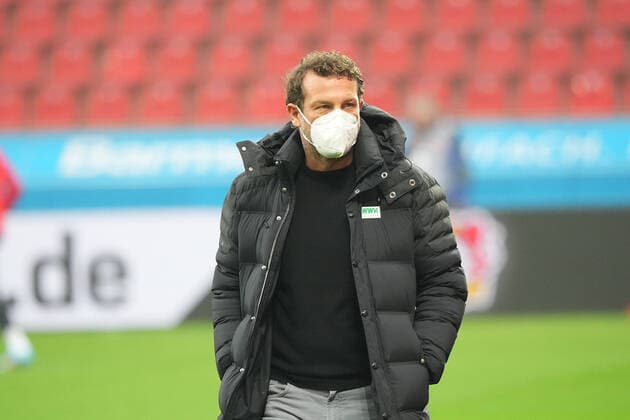 GER, 1 FBL Bayer 04 Leverkusen vs FC Augsburg 22 01 2022, BayArena, Leverkusen, GER, 1 FBL Bayer 04 Leverkusen vs FC Augsburg, pictured Markus Weinzierl head coach head coach FC Augsburg , nordphotoxGmBHx xMeuter nph00351