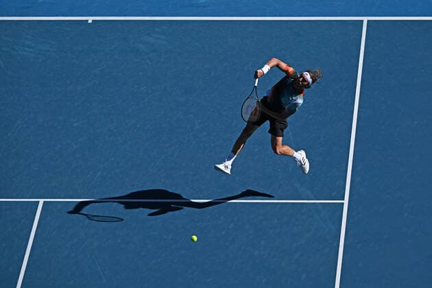 Stefanos Tsitsipas (Gre) TENNIS : Australian Open 2022 - 22 janvier AntoineCouvercelle Panoramic 