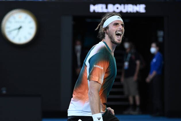 Stefanos Tsitsipas (Gre) TENNIS : Australian Open 2022 - 22 janvier AntoineCouvercelle Panoramic 