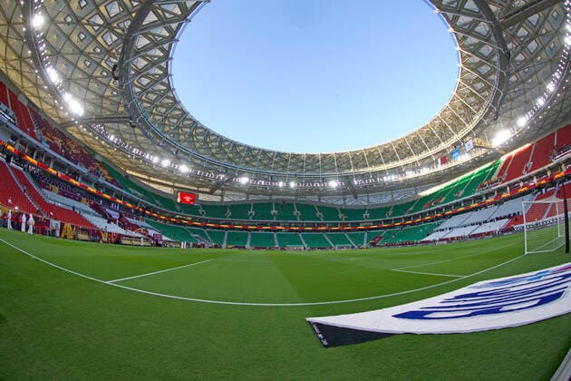 22.10.2021, Vorschau zur Fussball Weltmeisterschaft 2022 in Katar, VAE. Al Thumama Stadium, Qatar - FIFA World Cup, WM, Weltmeisterschaft, Fussball Stadium (Katar), Es bietet Platz für 40.000 Zuschauer. *** 22 10 2021, Preview of the 2022 FIFA World Cup in Qatar, UAE Al Thumama Stadium, Qatar FIFA World Cup Stadium Qatar , It can accommodate 40 000 spectators.