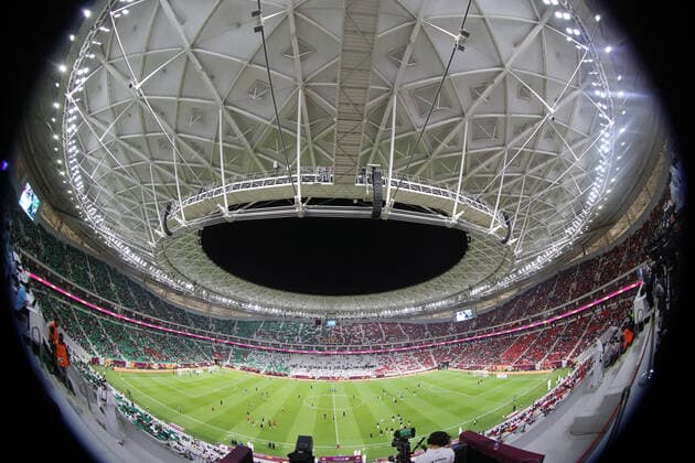 22.10.2021, Vorschau zur Fussball Weltmeisterschaft 2022 in Katar, VAE. Al Thumama Stadium, Qatar - FIFA World Cup, WM, Weltmeisterschaft, Fussball Stadium (Katar), Es bietet Platz für 40.000 Zuschauer. *** 22 10 2021, Preview of the 2022 FIFA World Cup in Qatar, UAE Al Thumama Stadium, Qatar FIFA World Cup Stadium Qatar , It can accommodate 40 000 spectators.