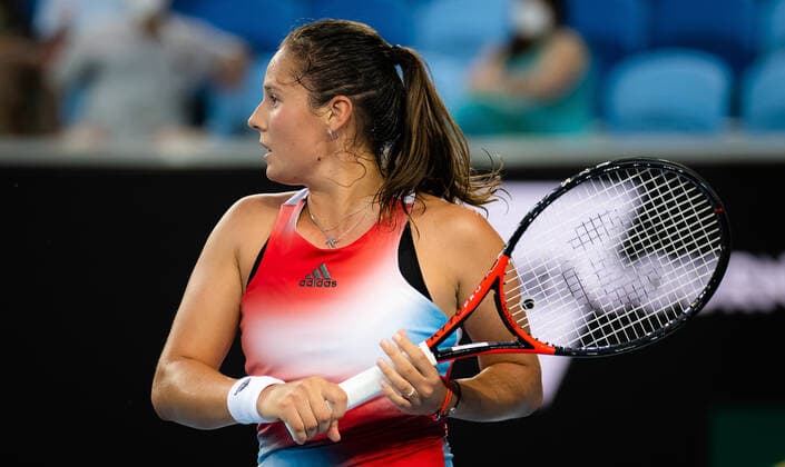 January 22, 2022, MELBOURNE, AUSTRALIA: Daria Kasatkina of Russia in action during the third round at the 2022 Australian Open Grand Slam Tennis Tournament against Iga Swiatek of Poland MELBOURNE AUSTRALIA - ZUMAa181 20220122_zaa_a181_193 Copyright: xRobxPrangex