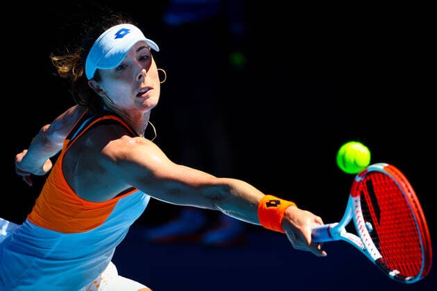 Sport Bilder des Tages French Alize Cornet pictured in action during a tennis match between french Cornet and Slovenian Zidansek, in the third round of the women s singles at the Australian Open Grand Slam tennis tournament, Saturday 22 January 2022 in Melbourne Park, Melbourne, Australia. The 2022 edition of the Australian Grand Slam takes place from January 17th to January 30th. PATRICKxHAMILTON  x4846119x