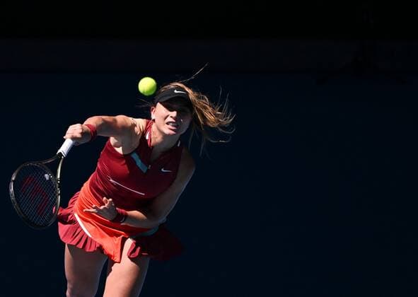 Mandatory Credit: Photo by James Gourley Shutterstock (12765097i) Paula Badosa in fourth round action Australian Open, Day Seven, Tennis, Melbourne Park, Melbourne, Australia - 23 Jan 2022 Australian Open, Day Seven, Tennis, Melbourne Park, Melbourne, Australia - 23 Jan 2022 Copyright: xJamesxGourley Shutterstockx 12765097i
