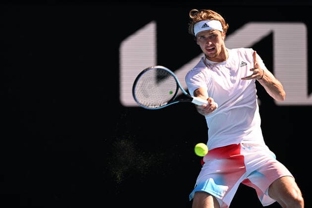 Mandatory Credit: Photo by James Gourley Shutterstock (12765097ff) Alexander Zverev during his fourth round match Australian Open, Day Seven, Tennis, Melbourne Park, Melbourne, Australia - 23 Jan 2022 Australian Open, Day Seven, Tennis, Melbourne Park, Melbourne, Australia - 23 Jan 2022 Copyright: xJamesxGourley Shutterstockx 12765097ff