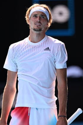 Mandatory Credit: Photo by James Gourley Shutterstock (12765097fa) Alexander Zverev during his fourth round match Australian Open, Day Seven, Tennis, Melbourne Park, Melbourne, Australia - 23 Jan 2022 Australian Open, Day Seven, Tennis, Melbourne Park, Melbourne, Australia - 23 Jan 2022 Copyright: xJamesxGourley Shutterstockx 12765097fa