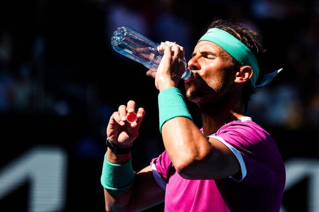 January 23, 2022: MELBOURNE, AUSTRALIA - JANUARY 23: Rafael Nadal of Spain in his match against Adrian Mannarino of France in the 2022 Australian Open at Melbourne Park on January 23, 2022 in Melbourne, Australia. - ZUMAp121 20220123_zsp_p121_029 Copyright: xChrisxPutnamx