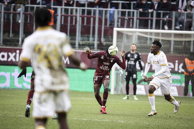 Amadou Salif Mbengue 33 (FC Metz) FOOTBALL : Metz vs Nice - Ligue 1 -23 01 2022 ElyxandroCegarra Panoramic 