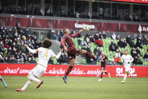 Lenny Joseph 24 (FC Metz) FOOTBALL : Metz vs Nice - Ligue 1 -23 01 2022 ElyxandroCegarra Panoramic 