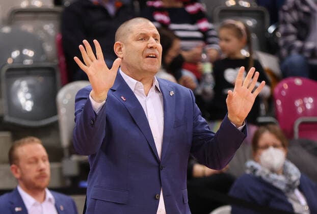 Bonn, Germany 23 01 2022, Basketball Bundesliga, 18 Matchday, BBL, Telekom Baskets Bonn vs Brose Bamberg, Head Coach Oren Amiel Bamberg