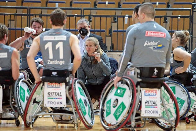 23 01 2022, xovx, wheelchair basketball Bundesliga RBBL, RSV Lahn Dill BBC Münsterland coach Janet Zeltinger RSV Lahn Dill Wetzlar Buderus Arena Hesse Germany EN