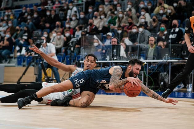 , MLP Academics Heidelberg vs FC Bayern Muenchen, Basketball, easyCredit Bundesliga, 18 Spieltag, Saison 2021 2022, 23 01 2022, MLP Academics Heidelberg vs FC Bayern Muenchen, Basketball, easyCredit Bundesliga, 18 Spieltag, Saison 2021 2022, 23 01 2022, Heidelberg Copyright: xEibner-Pressefotox EP_EER