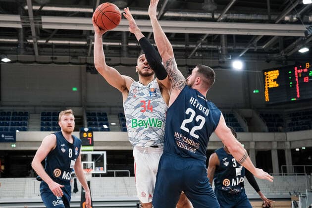 , MLP Academics Heidelberg vs FC Bayern Muenchen, Basketball, easyCredit Bundesliga, 18 Spieltag, Saison 2021 2022, 23 01 2022, MLP Academics Heidelberg vs FC Bayern Muenchen, Basketball, easyCredit Bundesliga, 18 Spieltag, Saison 2021 2022, 23 01 2022, Heidelberg Copyright: xEibner-Pressefotox EP_EER