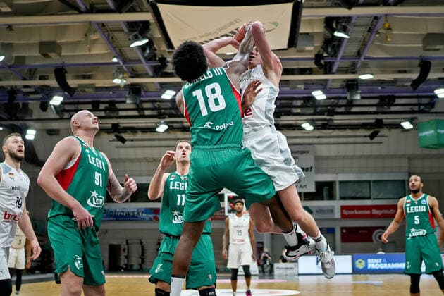 medi bayreuth Legia Warsaw , Basketball, FIBA Europe Cup, Round 2 , Matchday 3, Season 2021 2022, 23 01 2022 medi bayreuth Legia Warsaw , Basketball, FIBA Europe Cup, Round 2 , Matchday 3, Season 2021 2022, 23 01 2022, Photo EIBNER Thorsten OCHS Copyright: xEibner-Pressefoto ThorstenxOchsx EP_TOS