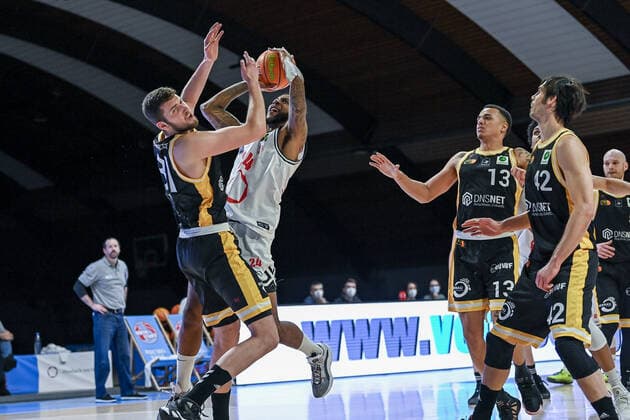 Barmer 2 Basketball Bundesliga ProB, Rheinstars Koeln vs LOK Bernau, 23 01 2022 Ron Mvouika RheinStars Koeln 24 , Barmer 2 Basketball Bundesliga ProB, Rheinstars Koeln vs LOK Bernau on 23 01 2022 at Basketball Campus Koeln in Koeln North Rhine-Westphalia Copyright: xBEAUTIFULxSPORTS Mueller-Laschetx