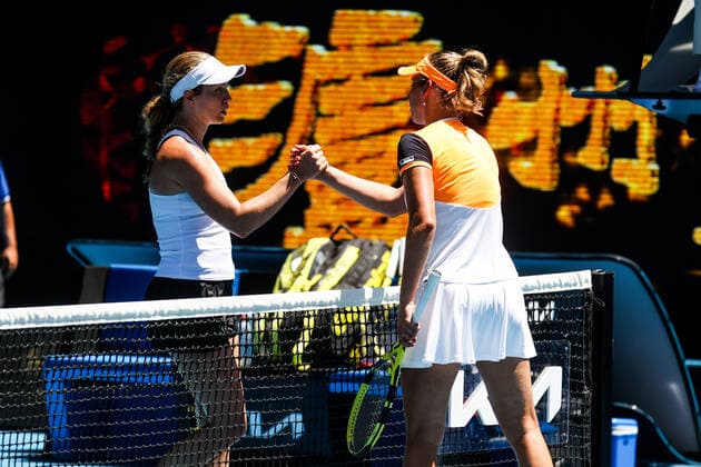 January 24, 2022: MELBOURNE, AUSTRALIA - JANUARY 24: Day 8 action of the 2022 Australian Open at Melbourne Park on January 24, 2022 in Melbourne, Australia. - ZUMAp121 20220124_zsp_p121_012 Copyright: xChrisxPutnamx