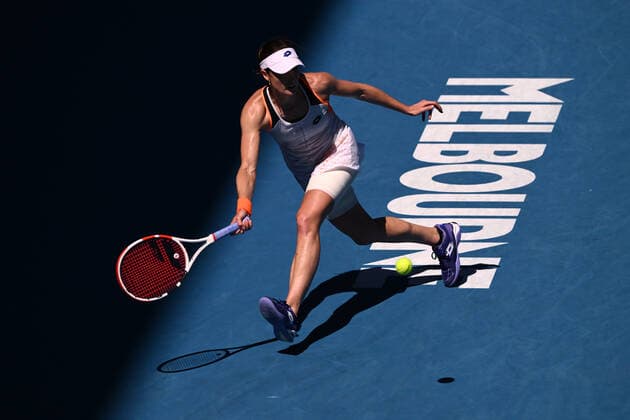 Mandatory Credit: Photo by James Gourley Shutterstock (12765100ba) Alize Cornet during her fourth round match Australian Open, Day Eight, Tennis, Melbourne Park, Melbourne, Australia - 24 Jan 2022 Australian Open, Day Eight, Tennis, Melbourne Park, Melbourne, Australia - 24 Jan 2022 Copyright: xJamesxGourley Shutterstockx 12765100ba