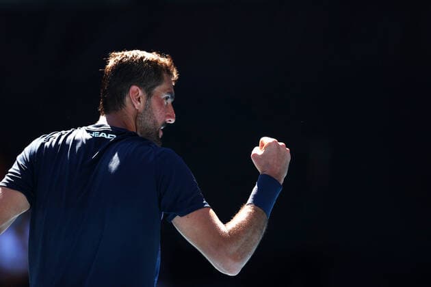Mandatory Credit: Photo by Ella Ling Shutterstock (12765099ao) Marin Cilic during his fourth round match Australian Open, Day Eight, Tennis, Melbourne Park, Melbourne, Australia - 24 Jan 2022 Australian Open, Day Eight, Tennis, Melbourne Park, Melbourne, Australia - 24 Jan 2022 Copyright: xEllaxLing Shutterstockx 12765099ao