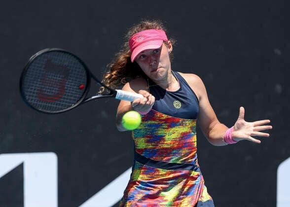 Ksenia Zaytseva RUS , Girls Singles GS Tennis Australian Open 2022 Grand Slam Melbourne Park Melbourne Victoria Australia 24 January 2022 Copyright: xJuergenxHasenkopfx
