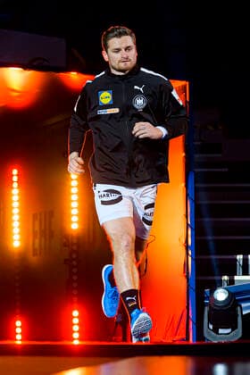 Bratislava, 23 January 2022 Handball EHF European Championship, Main Round, Group 2, Germany vs Sweden David Schmidt Germany Bergischer HC Bratislava Ondreja Nepelu Arena Slovakia