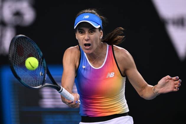 Mandatory Credit: Photo by James Gourley Shutterstock (12765100ff) Sorana Cirstea during her fourth round match Australian Open, Day Eight, Tennis, Melbourne Park, Melbourne, Australia - 24 Jan 2022 Australian Open, Day Eight, Tennis, Melbourne Park, Melbourne, Australia - 24 Jan 2022 Copyright: xJamesxGourley Shutterstockx 12765100ff