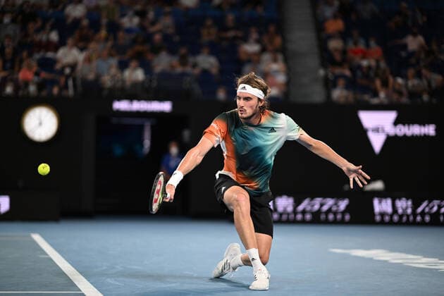 Stefanos Tsitsipas (Gre) TENNIS : Australian Open 2022 - 24 janvier AntoineCouvercelle Panoramic 