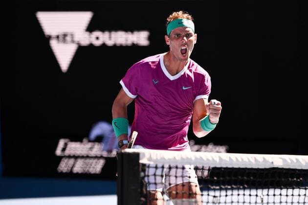Mandatory Credit: Photo by James Gourley Shutterstock (12773752dg) Rafael Nadal during his quarter-final match Australian Open, Day Nine, Tennis, Melbourne Park, Melbourne, Australia - 25 Jan 2022 Australian Open, Day Nine, Tennis, Melbourne Park, Melbourne, Australia - 25 Jan 2022 Copyright: xJamesxGourley Shutterstockx 12773752dg