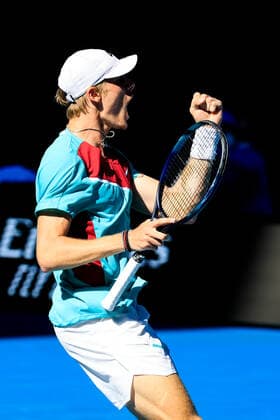 January 25, 2022, Melbourne, Victoria, Australia: MELBOURNE, AUSTRALIA - JANUARY 25: Denis Shapovalov of Canada during his 5 set loss to Rafael Nadal of Spain on day 9 of the 2022 Australian Open at Melbourne Park on January 25, 2022 in Melbourne, Australia. Melbourne Australia - ZUMAp121 20220125_zsp_p121_118 Copyright: xChrisxPutnamx