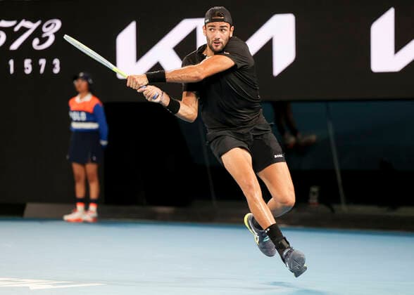 Matteo Berrettini ITA Tennis Australian Open 2022 Grand Slam Melbourne Park Melbourne Victoria Australia 25 January 2022 Copyright: xJuergenxHasenkopfx
