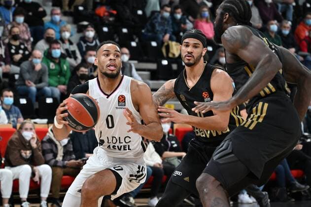 Elie Okobo (asvel) BASKETBALL : LDLC ASVEL vs Bayern Munich - Euroligue - 25 01 2022 FredericChambert Panoramic 