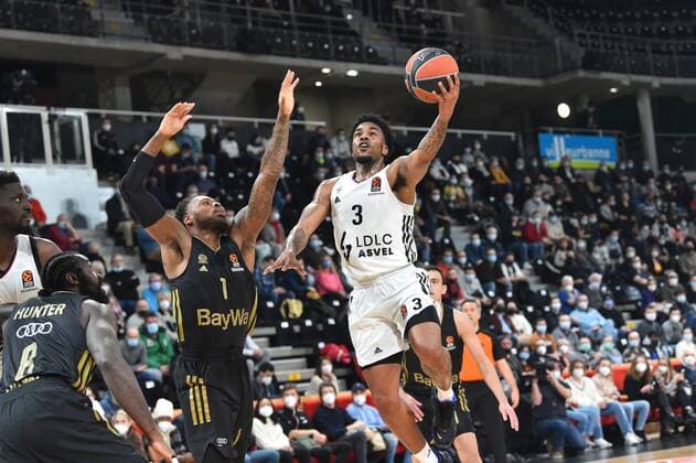 Chris Jones (asvel) BASKETBALL : LDLC ASVEL vs Bayern Munich - Euroligue - 25 01 2022 FredericChambert Panoramic 