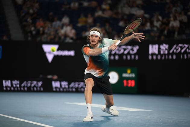 Stefanos Tsitsipas (Gre) TENNIS : Australian Open 2022 - 26 janvier AntoineCouvercelle Panoramic 