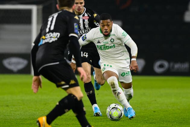 Arnaud Nordin ( 18 - Saint Etienne ) - FOOTBALL : Angers vs Saint Etienne - Ligue 1 - Angers - 26 01 2022 FedericoPestellini Panoramic 
