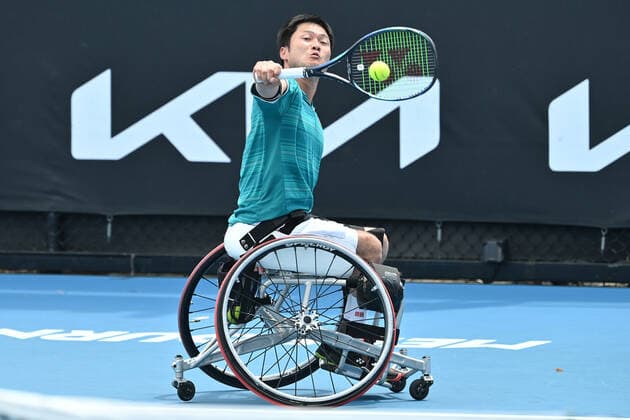 TENNIS AUSTRALIAN OPEN, Shingo Kunieda of Japan during his Men s Wheelchair Singles final match against Alfie Hewett of Great Britain on day 11 of the Australian Open at Melbourne Park in Melbourne, Thursday, January 27, 2022. ( NO ARCHIVING, EDITORIAL USE ONLY, NO USE IN BOOKS WITHOUT CONSENT MELBOURNE VICTORIA AUSTRALIA  Copyright: xJOELxCARRETTx 20220127001617481088