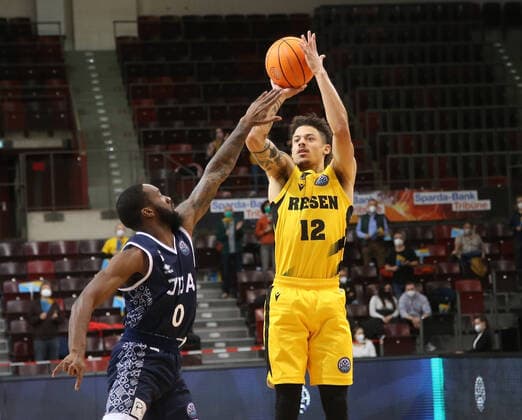 Jonah Radebaugh Riesen MHP Riesen Ludwigsburg vs JDA Dijon Basketball Champions League 2021 2022 Ludwigsburg , GER, 26 01 2022,