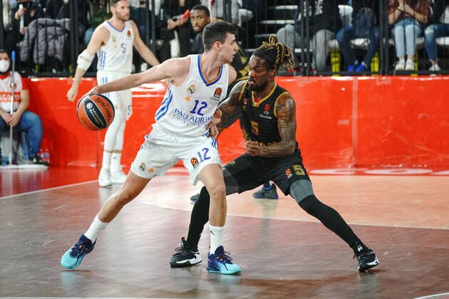Carlos Alocen (Real Madrid) - Paris Lee (AS Monaco) BASKETBALL : AS Monaco vs Real Madrid - Euroleague - Monaco - 28 01 2022 NorbertScanella Panoramic 
