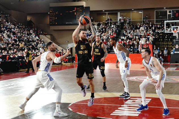 Mike James (AS Monaco) BASKETBALL : AS Monaco vs Real Madrid - Euroleague - Monaco - 28 01 2022 NorbertScanella Panoramic 