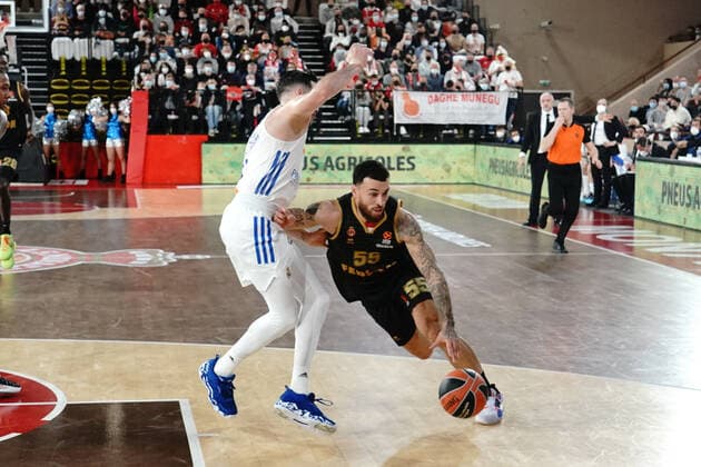 Mike James (AS Monaco) BASKETBALL : AS Monaco vs Real Madrid - Euroleague - Monaco - 28 01 2022 NorbertScanella Panoramic 