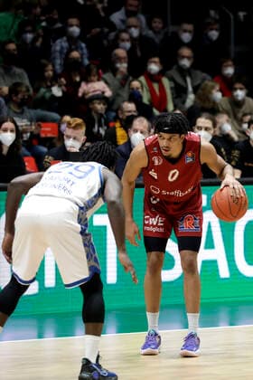 28 01 2022, easyCredit Basketball Bundesliga, BBL, season 2021 2022, men, Chemnitz Niners Fraport Skyliners Frankfurt Nelson Weidemann, Niners Chemnitz Chemnitz Fair Chemnitz Saxony Germany