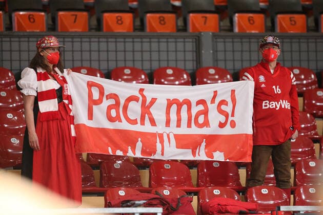 For the first time in over 2 months, spectators are allowed in Bavaria GER, FC Bayern Basketball vs ALBA Berlin, EuroLeague, 2021 2022 season, 28 01 2022, GER, FC Bayern Basketball vs ALBA Berlin, EuroLeague, 2021 2022 season, 28 01 2022, Munich Copyright: xEIBNER MarcelxEngelbrechtx EP_EER