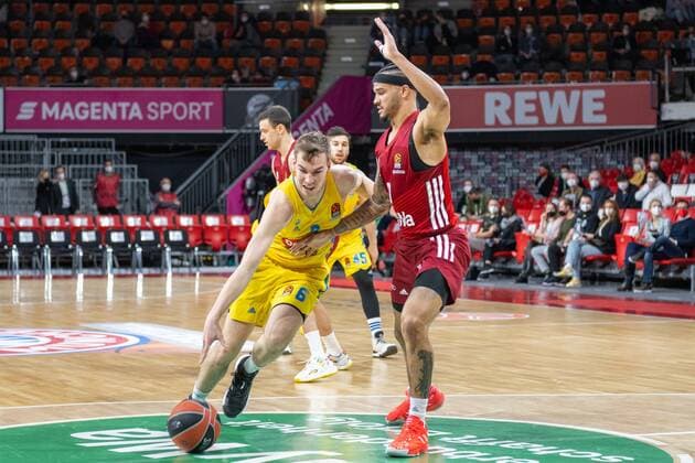 Malte Delow 6 Alba Berlin , Nick Weiler Babb 0 FC Bayern , FC Bayern Basketball vs Alba Berlin, easyCredit BBL, 28 01 2022 Muenchen Bayern Germany Copyright: xkolbert-press UlrichxGamelx