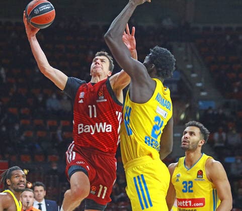 11 Vladimir Lucic FCBB vs 21 Christ Koumadje Alba Basketball EuroLeague FC Bayern Muenchen vs Alba B erlin Audi Dome on 28 01 2022 PHOTO Mladen Lackovic LakoPress